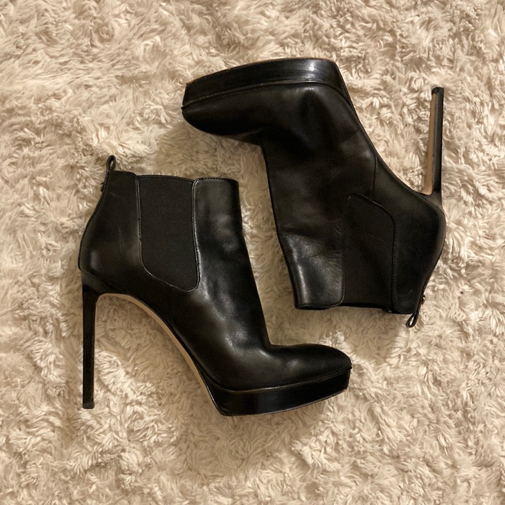 Michael Kors Leather Ankle Stiletto Boots Size 8